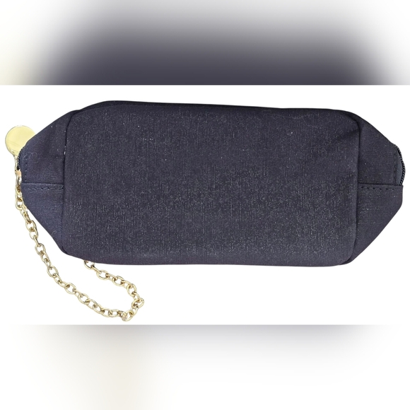 Yves Saint Laurent YSL Black Makeup Wristlet w/Gold Chain And Parfum Sample, New - Picture 6 of 10